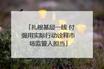 扎根基层一线 付强用实际行动诠释市场监管人担当