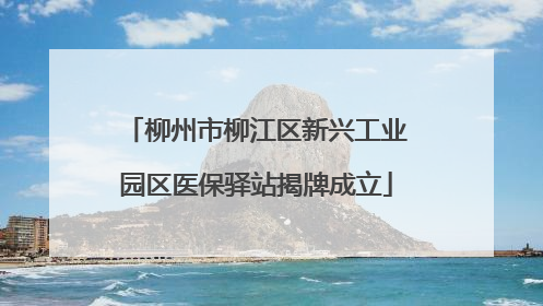 柳州市柳江区新兴工业园区医保驿站揭牌成立