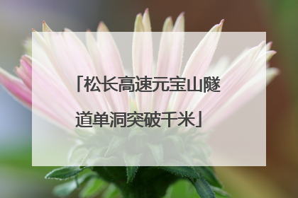松长高速元宝山隧道单洞突破千米