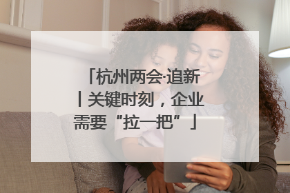 杭州两会·追新丨关键时刻，企业需要“拉一把”