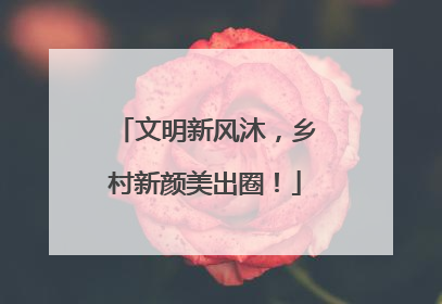 文明新风沐，乡村新颜美出圈！
