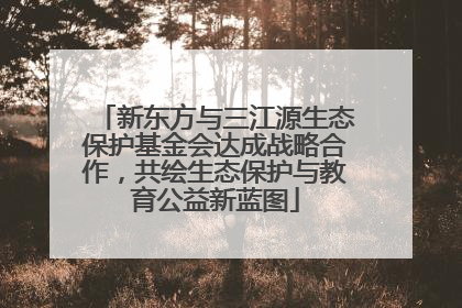新东方与三江源生态保护基金会达成战略合作，共绘生态保护与教育公益新蓝图
