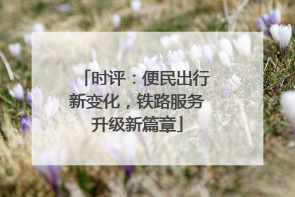时评：便民出行新变化，铁路服务升级新篇章