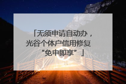 无须申请自动办，光谷个体户信用修复“免申即享”