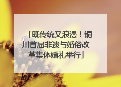既传统又浪漫！铜川首届非遗与婚俗改革集体婚礼举行