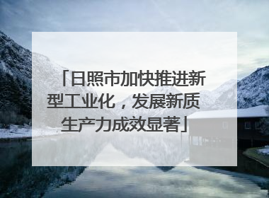 日照市加快推进新型工业化，发展新质生产力成效显著