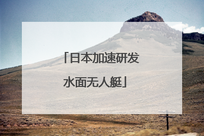 日本加速研发水面无人艇