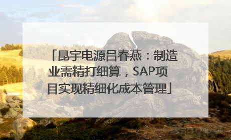 昆宇电源吕春燕：制造业需精打细算，SAP项目实现精细化成本管理