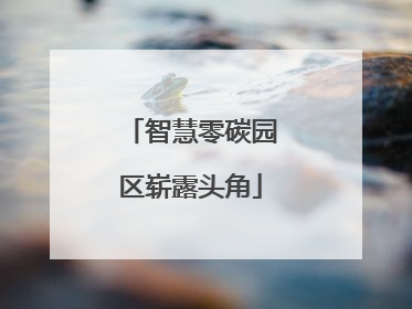 智慧零碳园区崭露头角