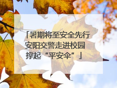 暑期将至安全先行 安阳交警走进校园撑起“平安伞”