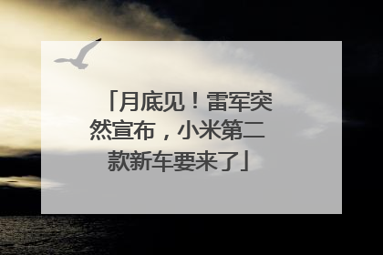 月底见！雷军突然宣布，小米第二款新车要来了