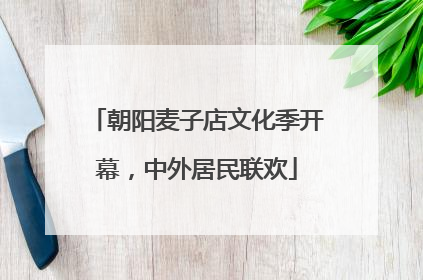 朝阳麦子店文化季开幕，中外居民联欢