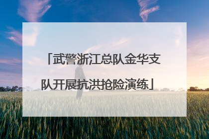 武警浙江总队金华支队开展抗洪抢险演练