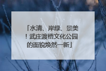 水清、岸绿、景美！武庄渡槽文化公园的面貌焕然一新