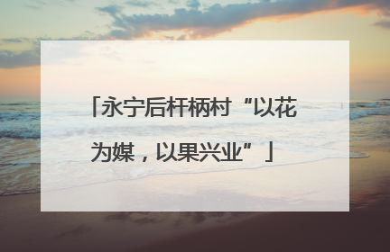 永宁后杆柄村“以花为媒，以果兴业”