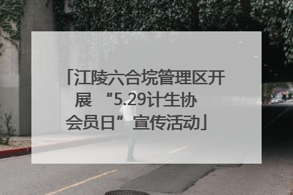 江陵六合垸管理区开展 “5.29计生协会员日”宣传活动