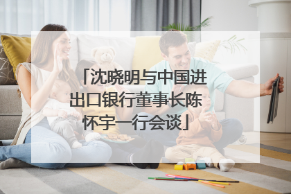 沈晓明与中国进出口银行董事长陈怀宇一行会谈