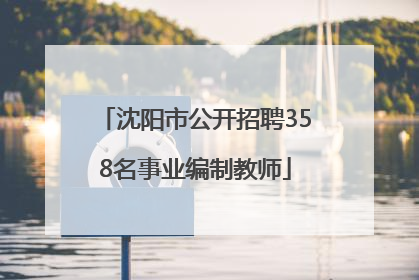 沈阳市公开招聘358名事业编制教师