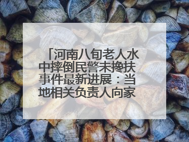 河南八旬老人水中摔倒民警未搀扶事件最新进展：当地相关负责人向家属当面道歉