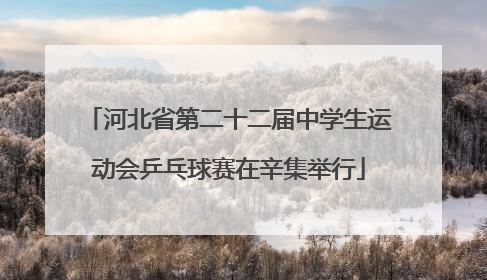 河北省第二十二届中学生运动会乒乓球赛在辛集举行