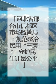 河北省邢台市信都区市场监管局：规范整治民用“三表” 守护民生计量公平