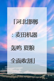 河北邯郸：麦田机器轰鸣 夏粮全面收割