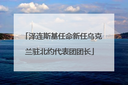 泽连斯基任命新任乌克兰驻北约代表团团长