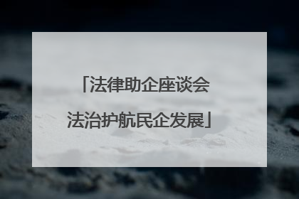法律助企座谈会 法治护航民企发展