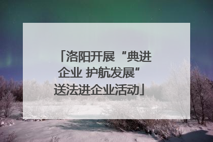 洛阳开展“典进企业 护航发展”送法进企业活动