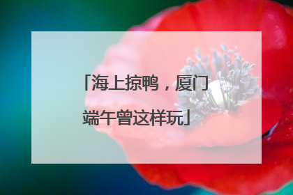 海上掠鸭，厦门端午曾这样玩