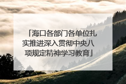 海口各部门各单位扎实推进深入贯彻中央八项规定精神学习教育