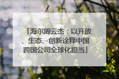 海尔周云杰：以开放、生态、创新诠释中国跨国公司全球化担当