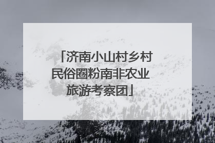 济南小山村乡村民俗圈粉南非农业旅游考察团