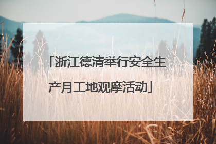 浙江德清举行安全生产月工地观摩活动