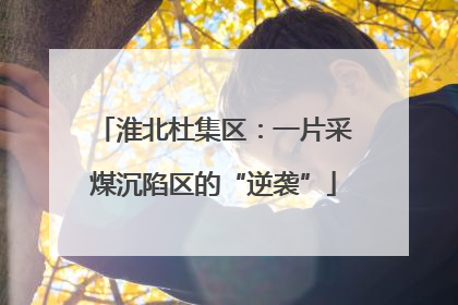 淮北杜集区：一片采煤沉陷区的“逆袭”