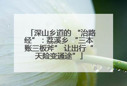 深山乡道的 “治路经”：荔溪乡 “三本账三板斧” 让出行“天险变通途”
