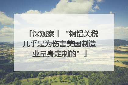 深观察丨“钢铝关税几乎是为伤害美国制造业量身定制的”