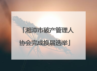 湘潭市破产管理人协会完成换届选举