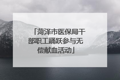菏泽市医保局干部职工踊跃参与无偿献血活动