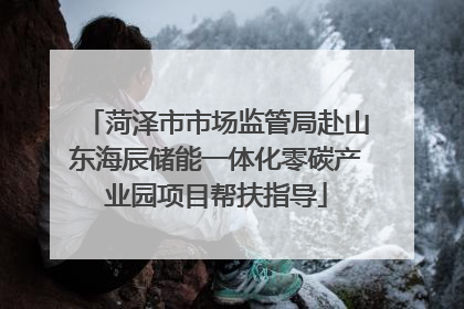 菏泽市市场监管局赴山东海辰储能一体化零碳产业园项目帮扶指导