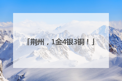 荆州，1金4银3铜！