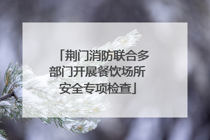 荆门消防联合多部门开展餐饮场所安全专项检查