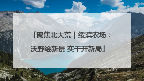 聚焦北大荒｜绥滨农场：沃野绘新景 实干开新局