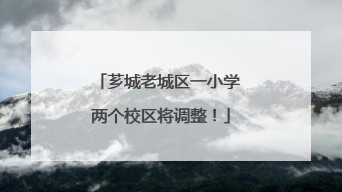 芗城老城区一小学两个校区将调整！