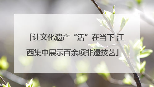让文化遗产“活”在当下 江西集中展示百余项非遗技艺