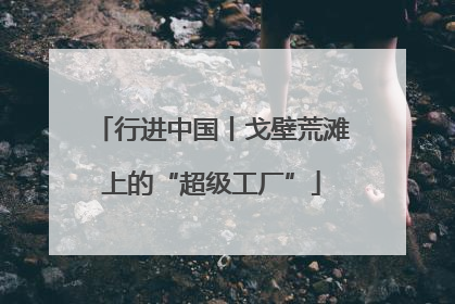 行进中国丨戈壁荒滩上的“超级工厂”