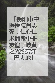 衡阳市中医医院肖志强：仁心仁术播撒中非友谊，岐黄之光照亮津巴大地
