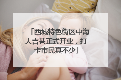 西城特色街区中海大吉巷正式开业，打卡市民真不少