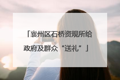 襄州区石桥资规所给政府及群众“送礼”