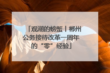 观潮的螃蟹丨郴州公务接待改革一周年的“零”经验
